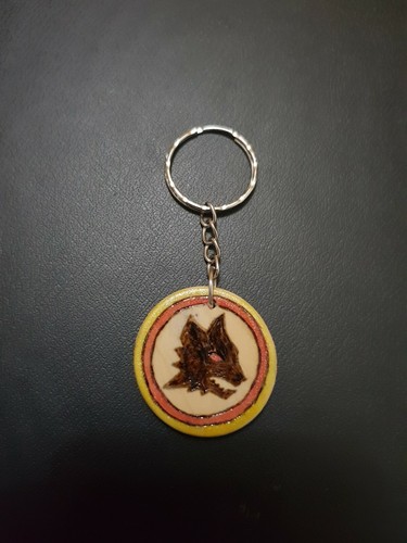 Portachiavi pirografato - portachiavi, a