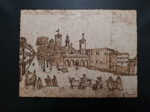 Quadro pirografato mano - pirografato,