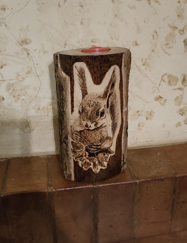 Portacandela legno fatto - fatto, a