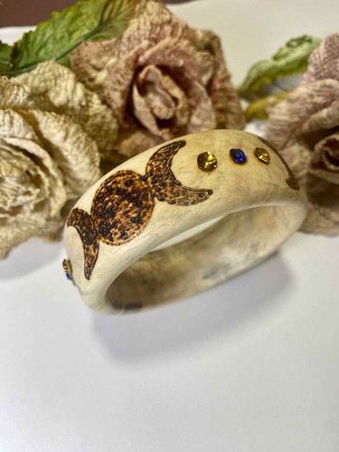 Bracciale legno noce con - noce,