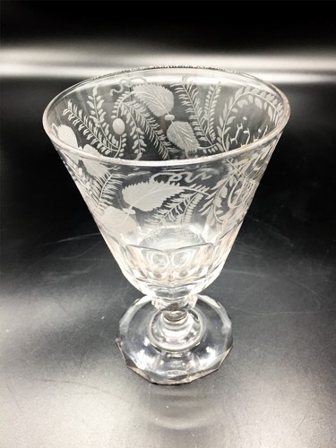 Carved and pyrographic crystal - and,